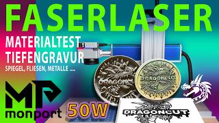 WOW  Was der alles kann  Monport Faserlaser 50W [upl. by Anirav]