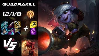 MID Tristana vs Annie QUADRAKILL  EU Challenger Patch 1411 [upl. by Schapira]