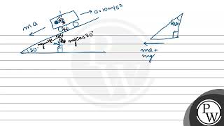 A car is moving on a plane inclined at \30o\ to the horizontal with an acceleration of \10 [upl. by Lednik]