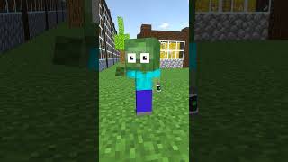 Minecraft on Ping 1000 Baby zombie minecraft shorts [upl. by Orson267]