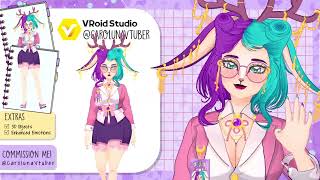 ▼✨Vroid Commission for CarolunaVtuber✨▼ vroid vroidstudio vtuber [upl. by Hare570]