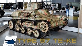 Japanese Type 97 TeKe 九七式軽装甲車 テケ Walkaround  Nationaal Militair Museum [upl. by Nylekcaj968]