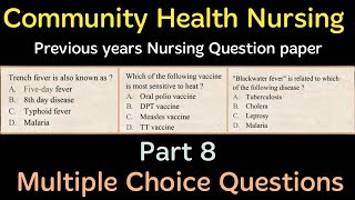 Previous Nursing Question Paper for 2021 Staff Nurse exam Part 8 [upl. by Atrebor]