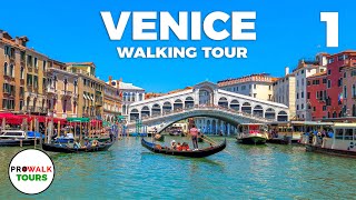 Venice Italy Walking Tour PART 1  4K 60fps  with Captions [upl. by Netsew]