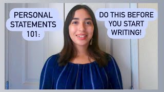 Personal Statement Writing Brainstorming Tips [upl. by Atilehs]