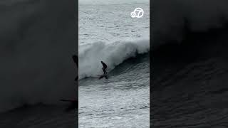 Santa Cruz surfers take advantage of another round of high surf [upl. by Allis]