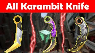 Every Karambit Knife on Valorant  Valorant Knife Skins [upl. by Arait]