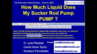 Ask Echometer Session 6 June 24 2020 Liquid in Pump [upl. by Ellitnahc]