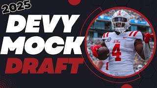 2025 Rookie Mock Draft  DynastyDevy Fantasy Football [upl. by Aliam531]