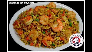 Como hacer Arroz frito chino con camarones  Comida China [upl. by Tdnarb]