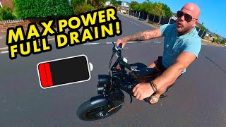 Ebike Range Challenge How Quickly Can I Run A DualBattery Engwe M20 Flat [upl. by Ainaled441]