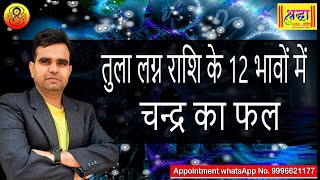 तुला लग्न के 12 भावों में चन्द्रमा का फल  Moon at 12 different houses in libra ascendant [upl. by Pearlstein]