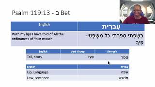 Hebrew  Reading Psalm 11913  ב [upl. by Leonard]