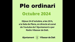 Ple extraordinari de 7 novembre de 2024 [upl. by Lhok397]