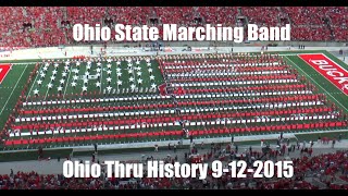 Ohio State Marching Band quotOhio Thru Historyquot Halftime Show vs University of Hawaii 9122015 [upl. by Llerud]