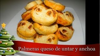 Palmeritas de queso de untar y anchoa [upl. by Eoj181]