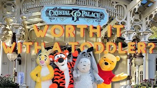 Crystal Palace Review With a Toddler Magic Kingdom Restaurant Review [upl. by Ellenaj]