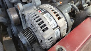 Buick Lucerne alternator removal 2009 [upl. by Hootman]