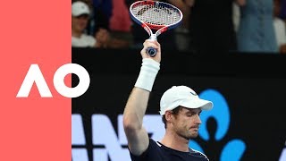 Emotions flow for Andy 1R  Australian Open 2019 [upl. by Akcirret520]