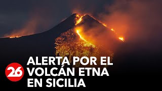 Alerta por el volcán Etna en Sicilia [upl. by Reiko]