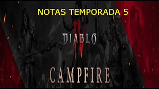 Resumen Charla en el fuego Diablo 4 TEMPORADA 5 [upl. by Dalt507]