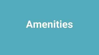 Amenities Meaning and Pronunciation [upl. by Esinehc87]