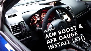 AEM Boost and AFR Gauge Install STI [upl. by Silvain361]