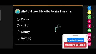 What did the child offer to hire him with   Class 8th English Question [upl. by Edmea]