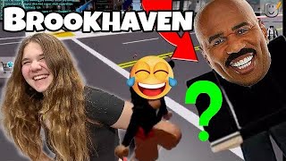 Brookhaven Roleplay Robbing Houses With Steve Harvey [upl. by Hniv]