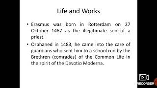 Desiderius Erasmus life and work [upl. by Shaner820]