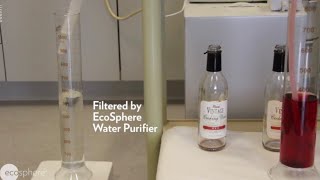 EcoSphere Water Purifier  DEMO Red to Clear [upl. by Nairret]