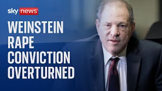 Harvey Weinsteins 2020 rape conviction overturned by New York appeals court [upl. by Harlen343]