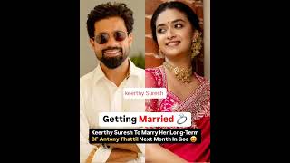 Keerthy Suresh getting married in goa👰‍♀️ trending entertainment wedding shortsKeerthySuresh​ [upl. by Nevarc207]