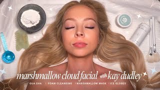 Kaylee Dudley ASMR Marshmallow Facial  Dermaplaning  Marshmallow amp Peel Off Mask  Ice Globes [upl. by Assille113]