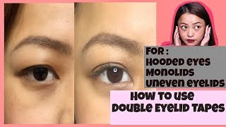 HOW TO APPLY DOUBLE EYELID TAPES FOR BEGINNERS Prerna Thulung [upl. by Akinimod]