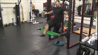 Hamstring standing Banded Kicks OCI Oscillatory Isometrics Triphasic Training [upl. by Tiernan]