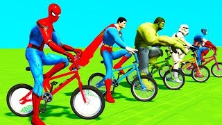 Learn Colors Spiderman Cars amp Motor Cycle for Kids  Superheroes Cartoon w Songs for Babies [upl. by Enialahs]