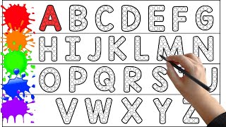 🌈 abcd drawing painting and coloring for kids toddlers  alphabet song  A to Z  152 [upl. by Kipp369]