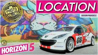 Forza Horizon 5 Photo Challenge PICTURE PAWFECT Farid Ruedas Lion Mural in Playa Azul FH5 Location [upl. by Mccowyn]