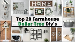 Top 20 Farmhouse Dollar Tree DiysHigh End Farmhouse Dollar Tree Diys [upl. by Ciapha]