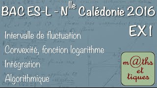 BAC ESL Maths  Nelle Calédonie 2016  Exercice 1 QCM [upl. by Doble945]