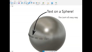 Fusion360  Text on Sphere [upl. by Sinnal]