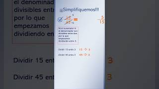 ¿Cómo SIMPLIFICAR FRACCIONES super fácil matemática maths [upl. by Arbma997]