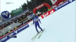 Michael Hayböck Skiflug WM Kulm 2016 228m ORF [upl. by Kristopher]