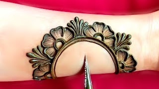 New stylish front hand mehndi design  easy mehndi design  mehndi ka design  mehndi design mehndi [upl. by Marsden116]