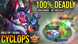 CYCLOPS BEST BUILD 2024  BUILD TOP GLOBAL CYCLOPS GAMEPLAY  MOBILE LEGENDS✓ [upl. by Erle]