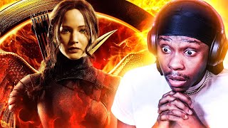 FIRST TIME WATCHING THE HUNGER GAMES MOCKINGJAY Part 1  Movie Reaction [upl. by Enylcaj]