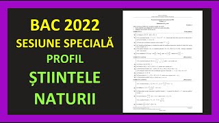 Bacalaureat matematica profil stiintele naturii 2022 bac mate m2 subiectul 3Invata Matematica Usor [upl. by Norrabal]