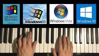 Evolution of Windows Startup Sounds on Piano [upl. by Cy]