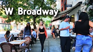 【4K】𝐖𝐀𝐋𝐊 🇺🇸 Morning Walk on West Broadway in NYC [upl. by Leid]